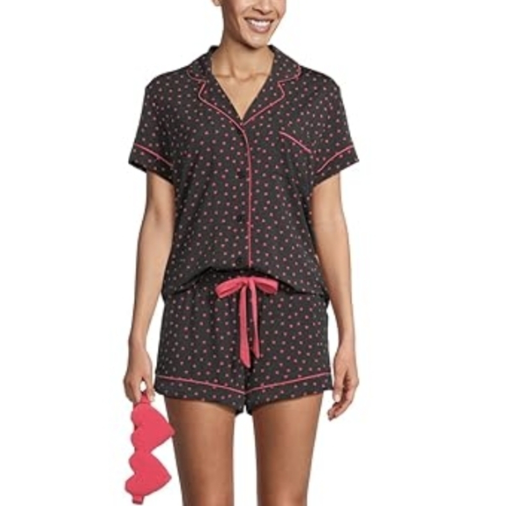 PJ Salvage Navy Pink Heart Set NEW SMALL